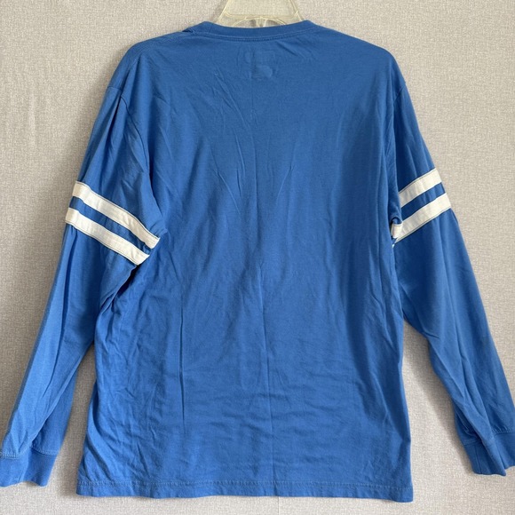 Detroit Lions Shirt Mens Large Blue Gray NFL Football Long Sleeve Team Apparel - Picture 2 of 6